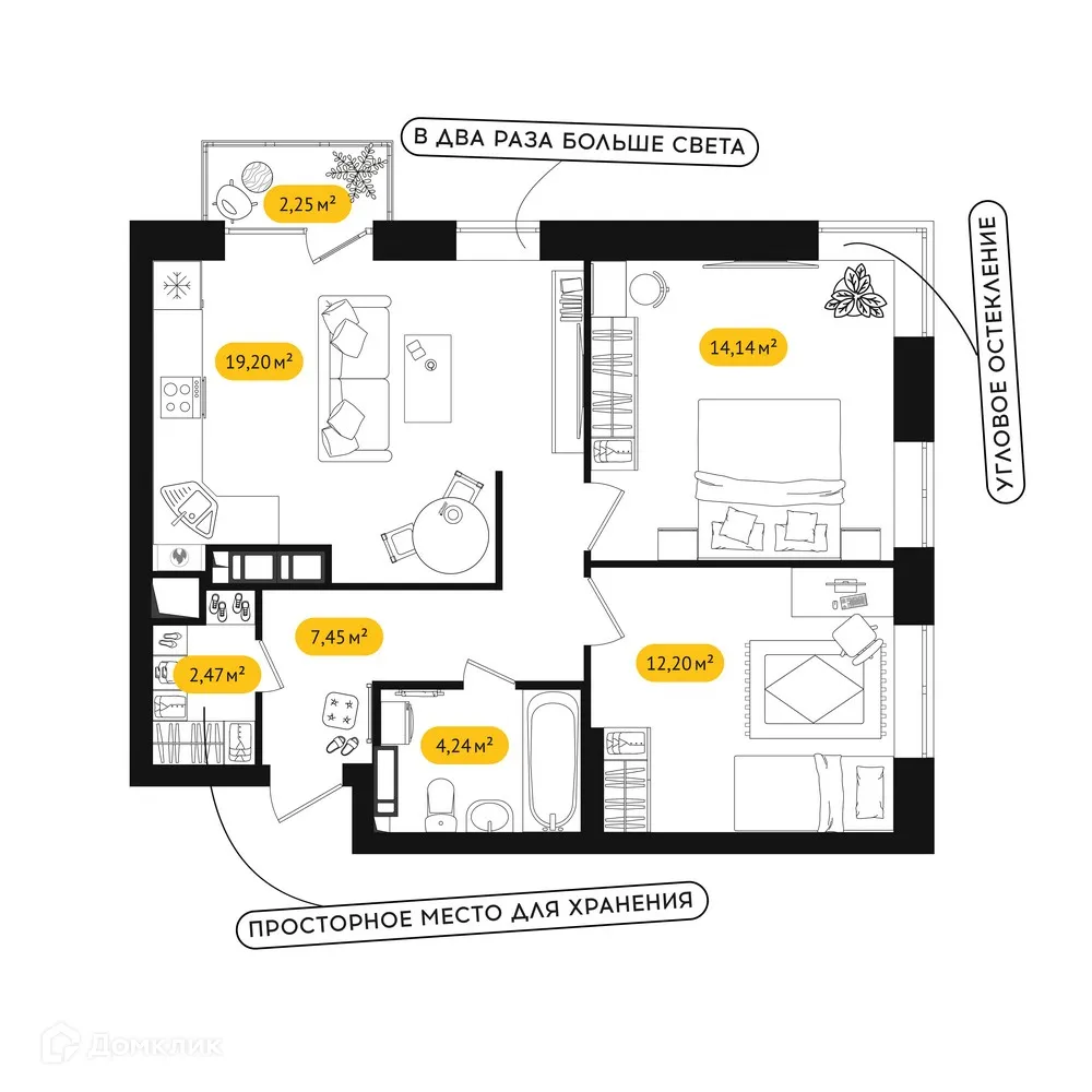 Фото квартиры в ЖК ПИПЛ