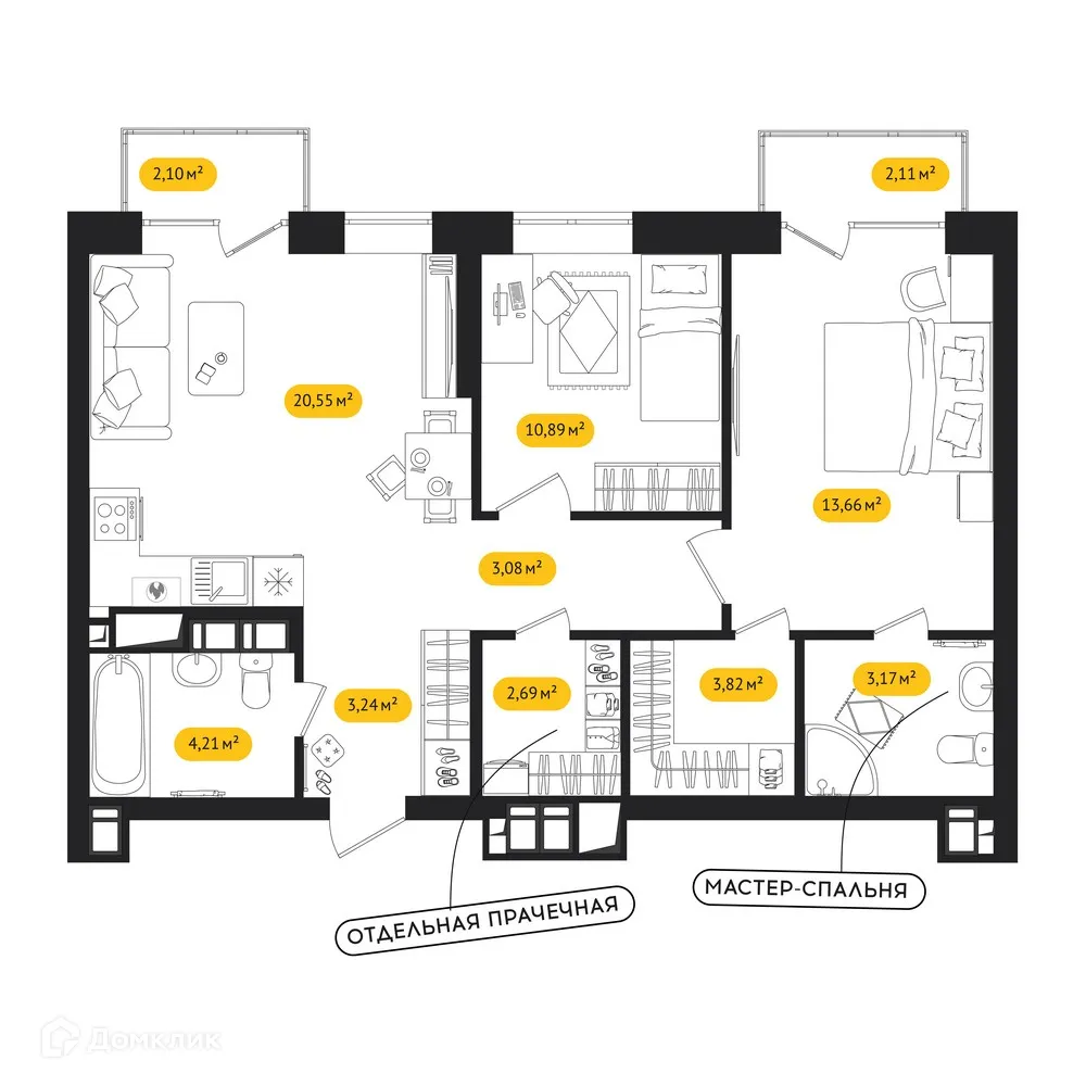 Фото квартиры в ЖК ПИПЛ
