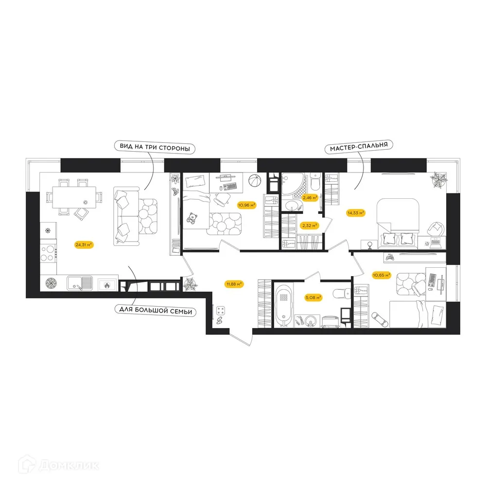 Фото квартиры в ЖК ПИПЛ