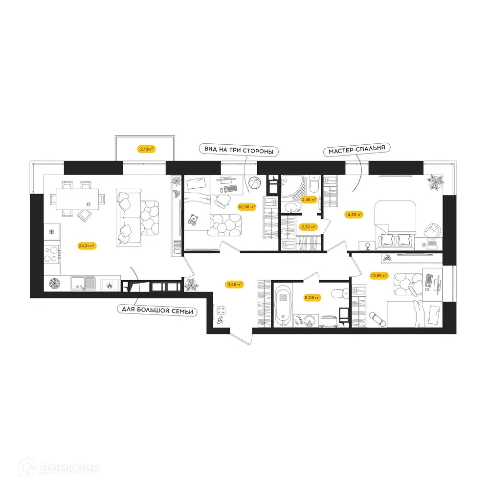 Фото квартиры в ЖК ПИПЛ