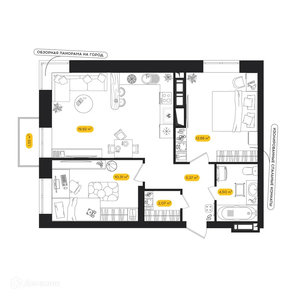 Фото квартиры в ЖК ПИПЛ