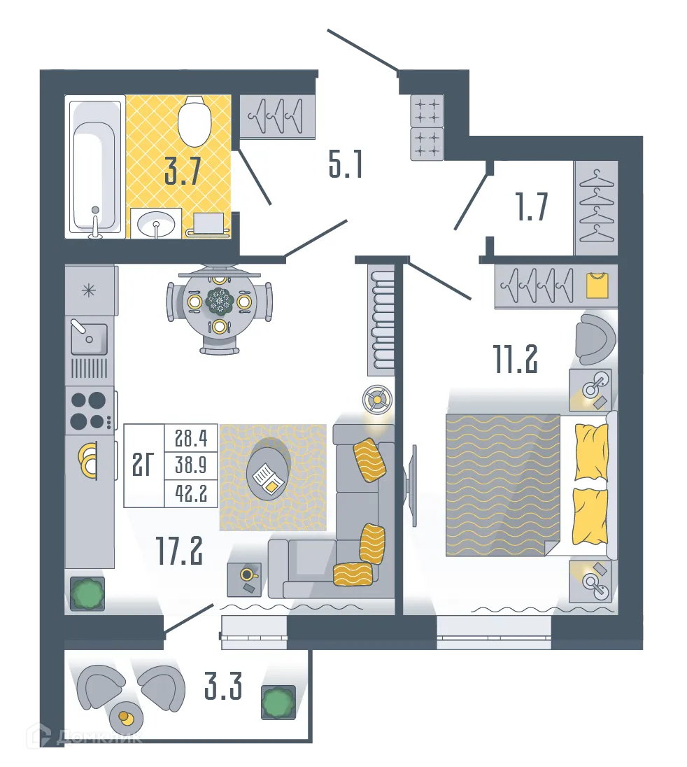 Фото квартиры в ЖК Солнечный Город