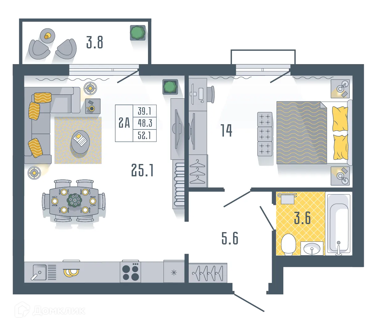 Фото квартиры в ЖК Солнечный Город