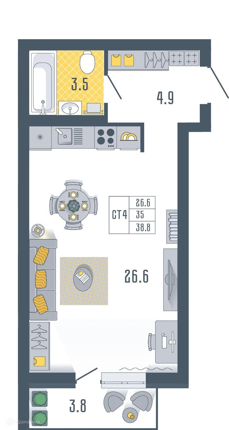 Фото квартиры в ЖК Солнечный Город