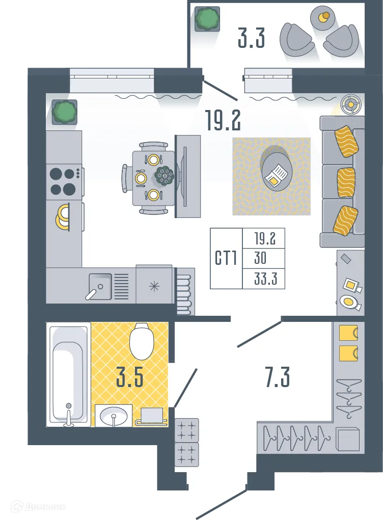 Фото квартиры в ЖК Солнечный Город