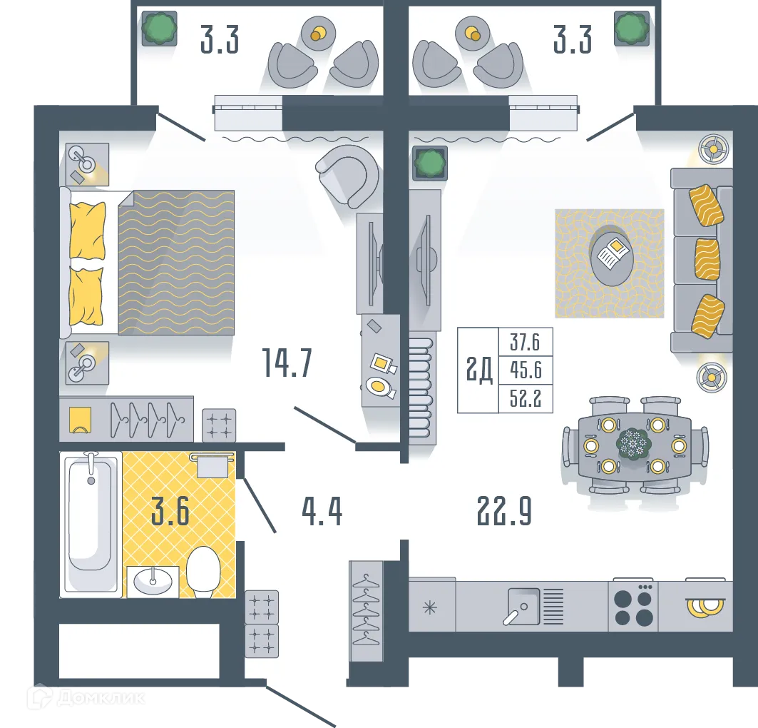 Фото квартиры в ЖК Солнечный Город
