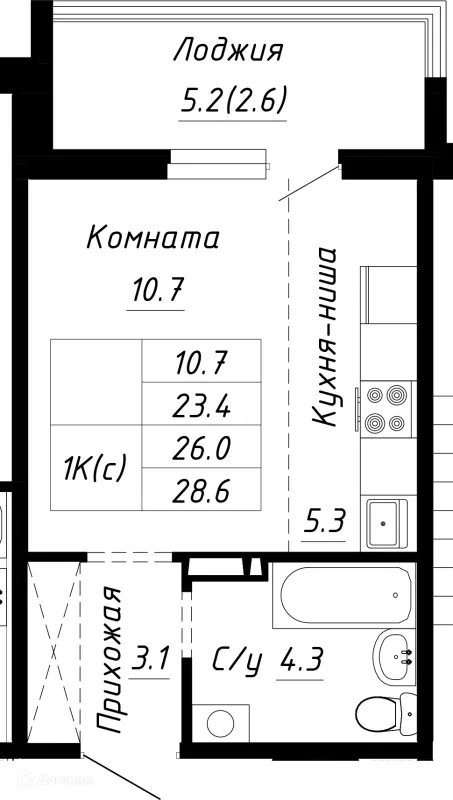 1 комн. квартиры в Барнауле новостройки