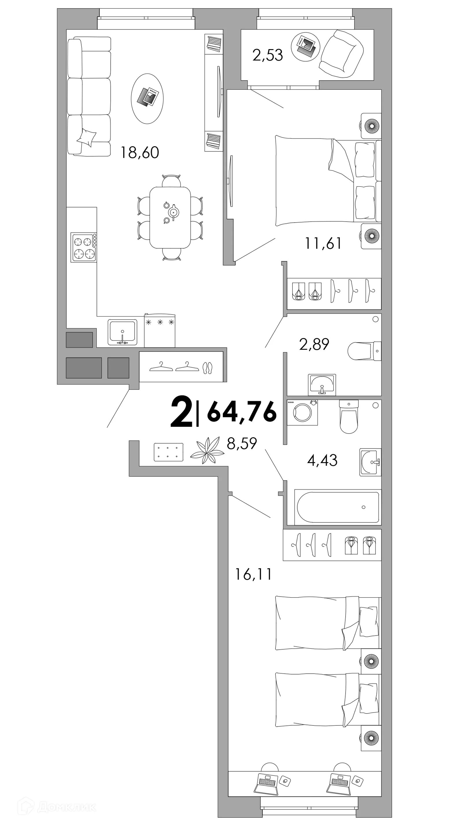 Фото квартиры в ЖК UNO