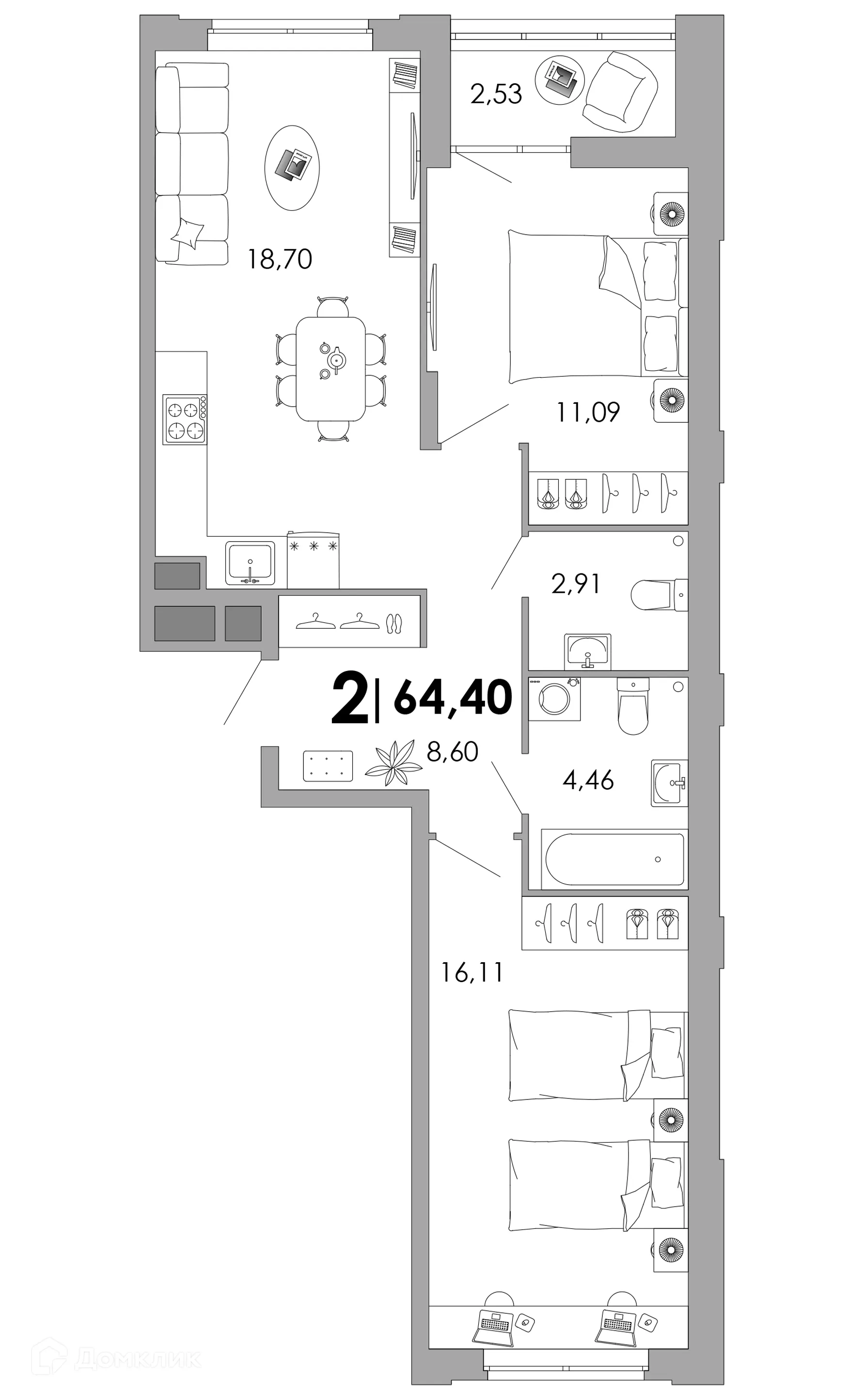 Фото квартиры в ЖК UNO