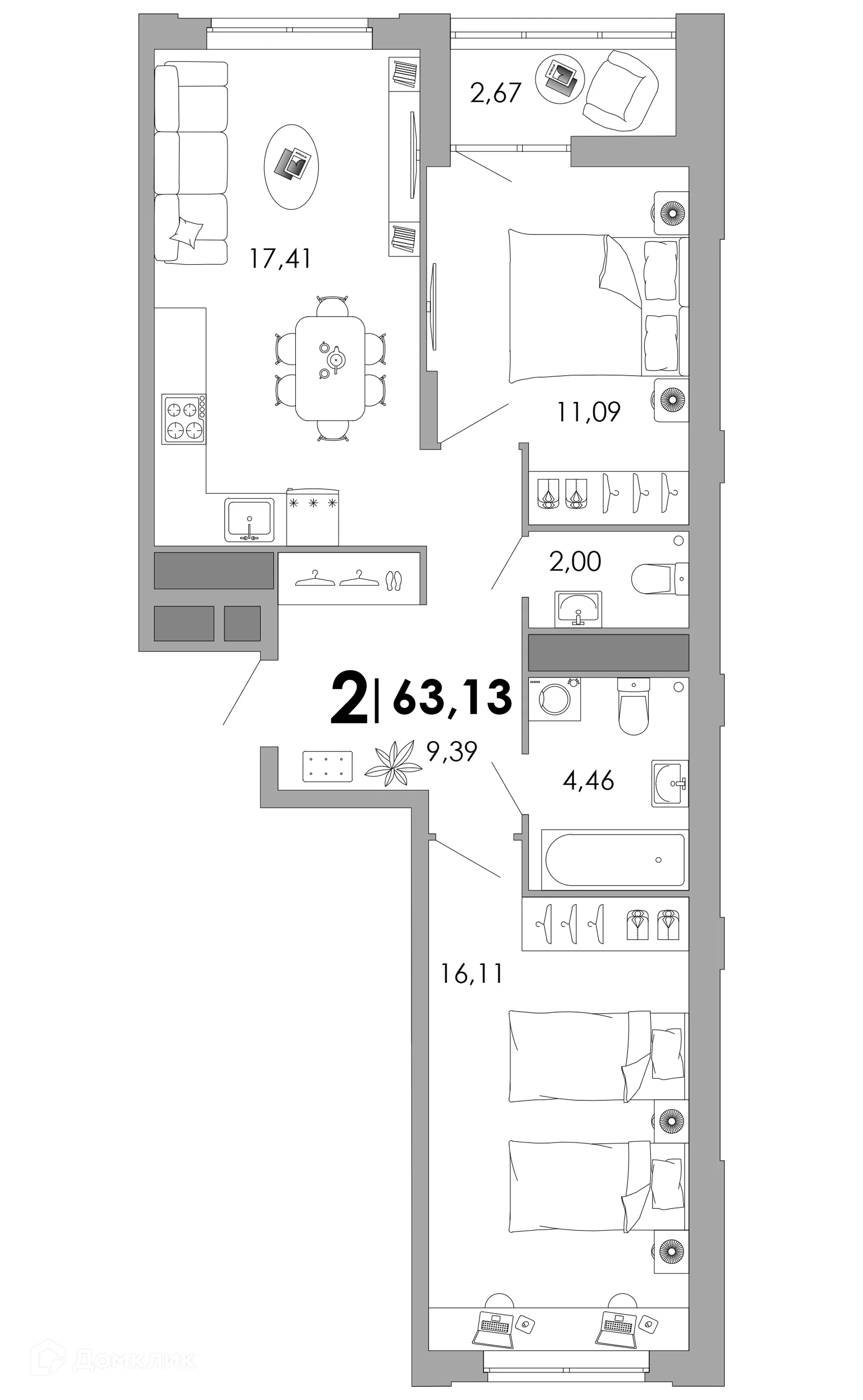 Фото квартиры в ЖК UNO