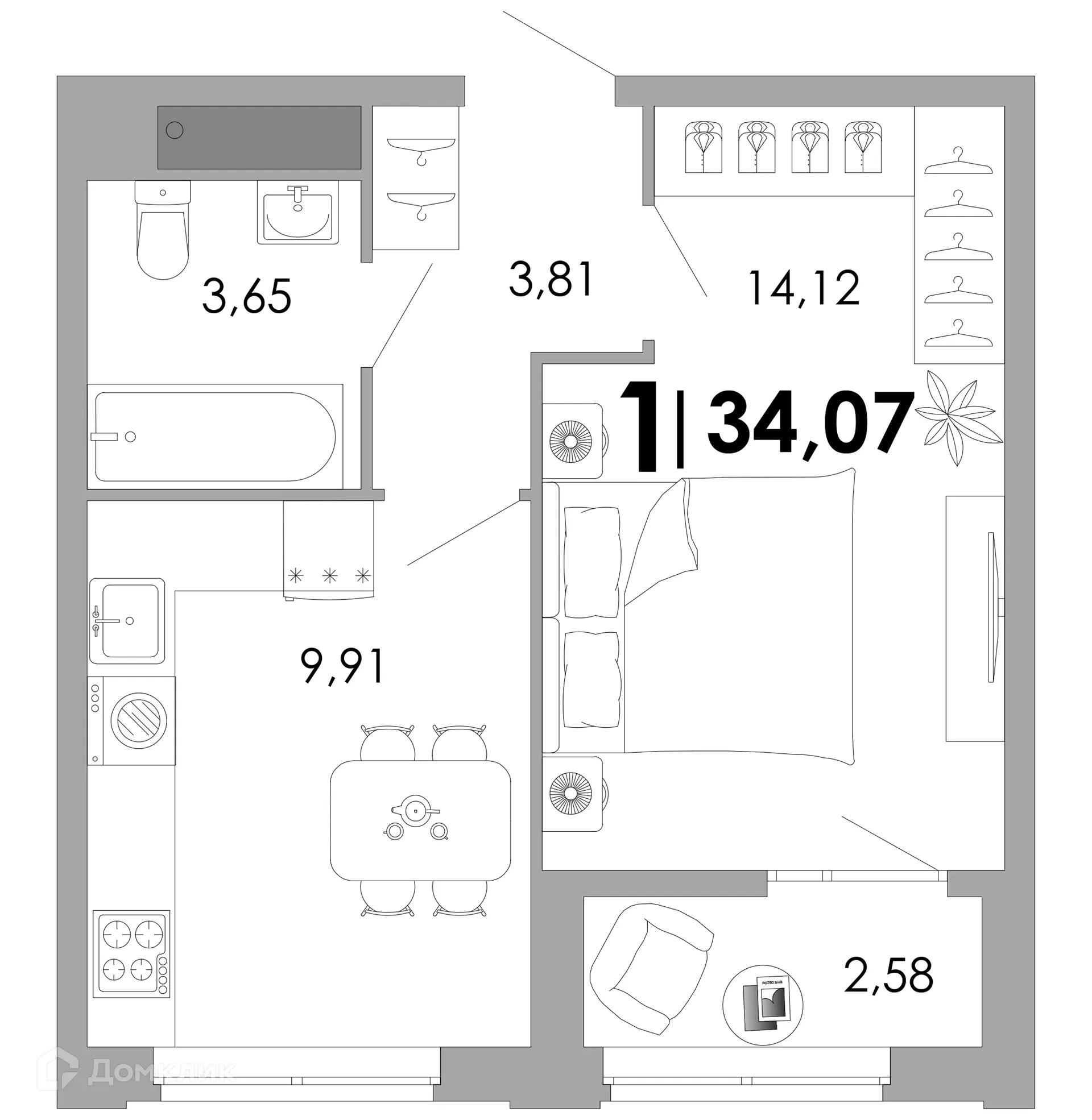 Фото квартиры в ЖК UNO