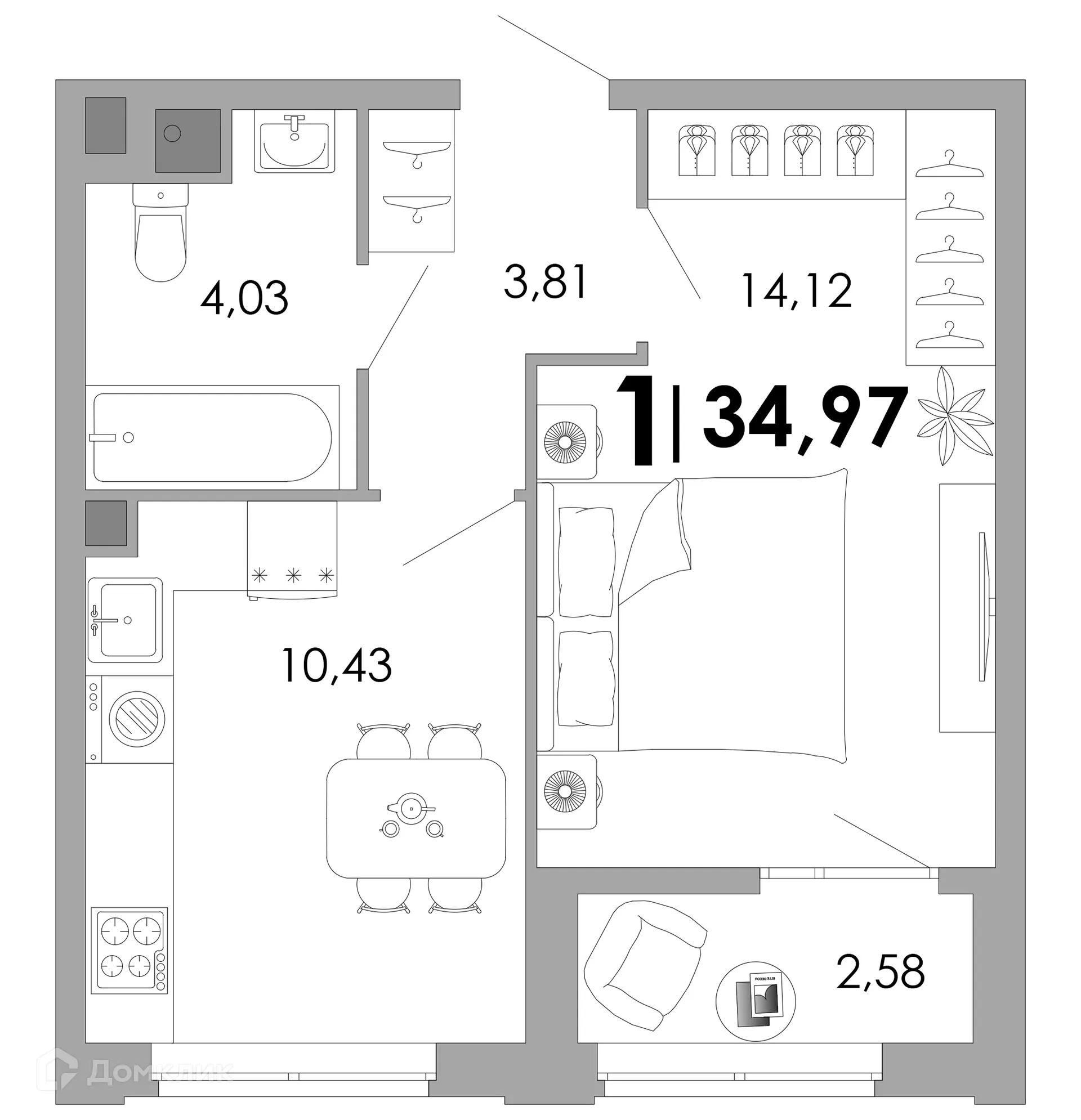 Фото квартиры в ЖК UNO