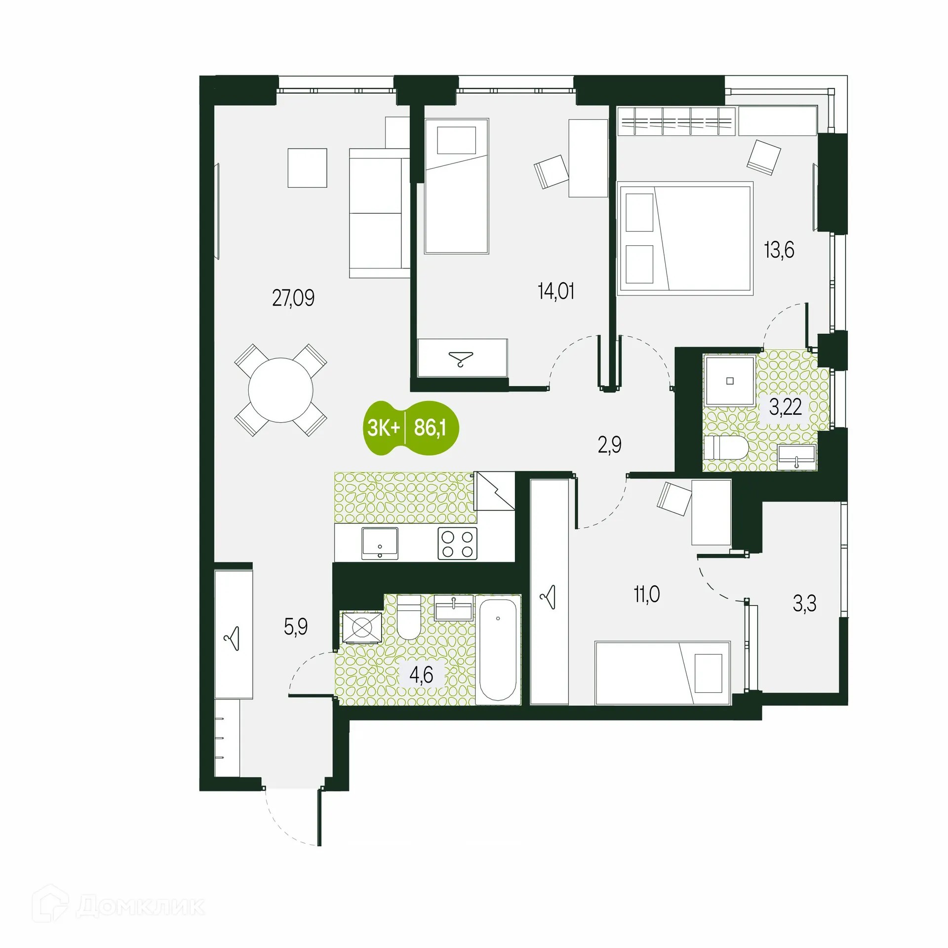 Фото квартиры в ЖК Солнечный Город