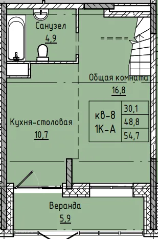 Фото квартиры в ЖК Микрорайон КЕНОН РИВЬЕРА ПАРК