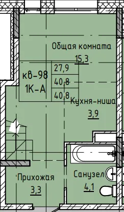 Фото квартиры в ЖК Микрорайон КЕНОН РИВЬЕРА ПАРК