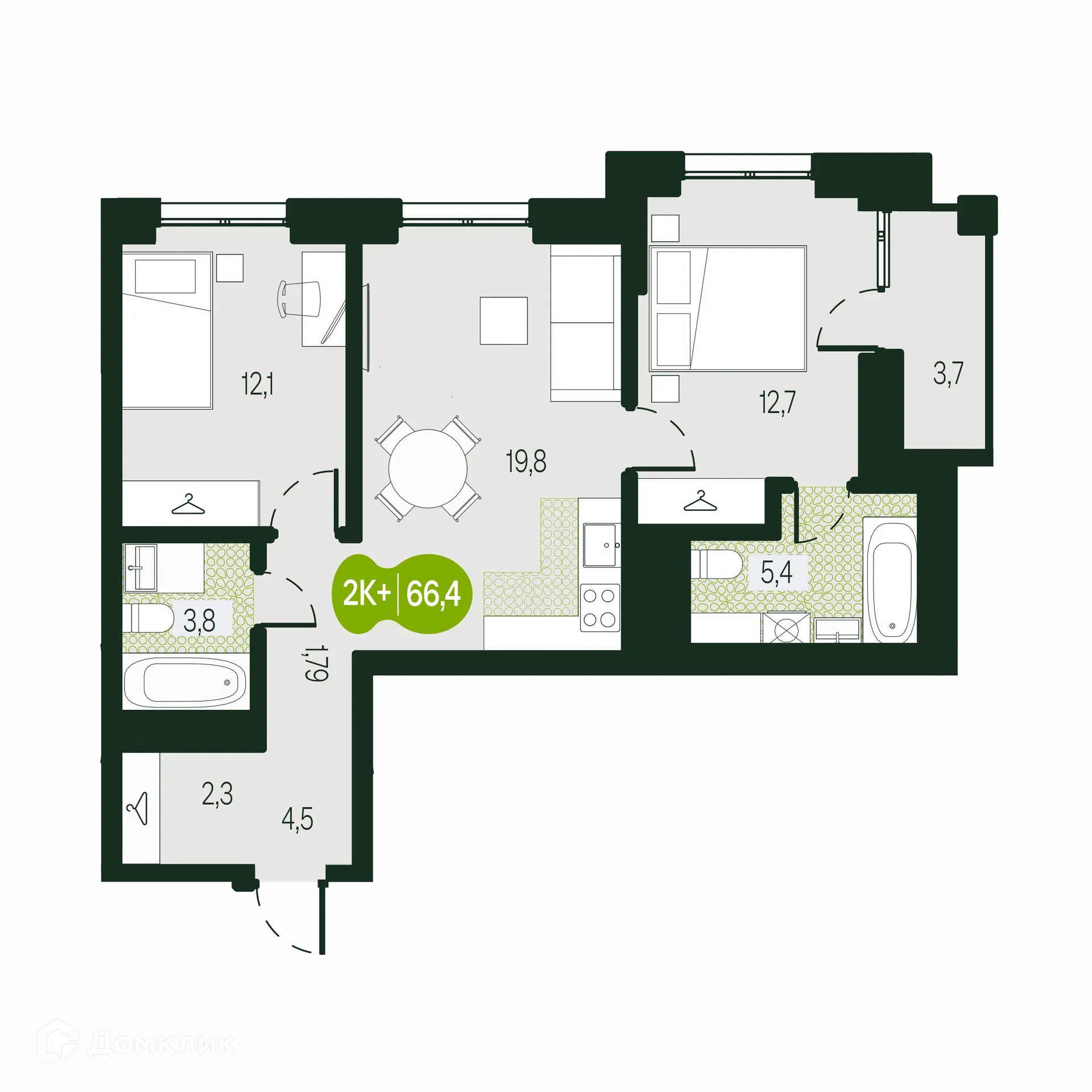 Фото квартиры в ЖК Солнечный Город