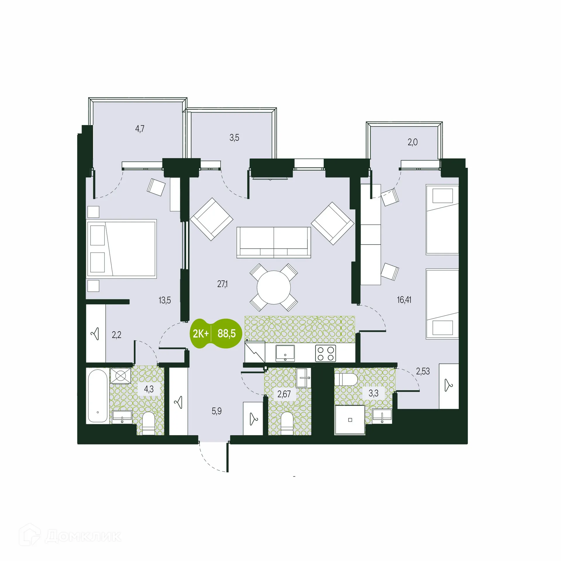 Фото квартиры в ЖК Солнечный Город