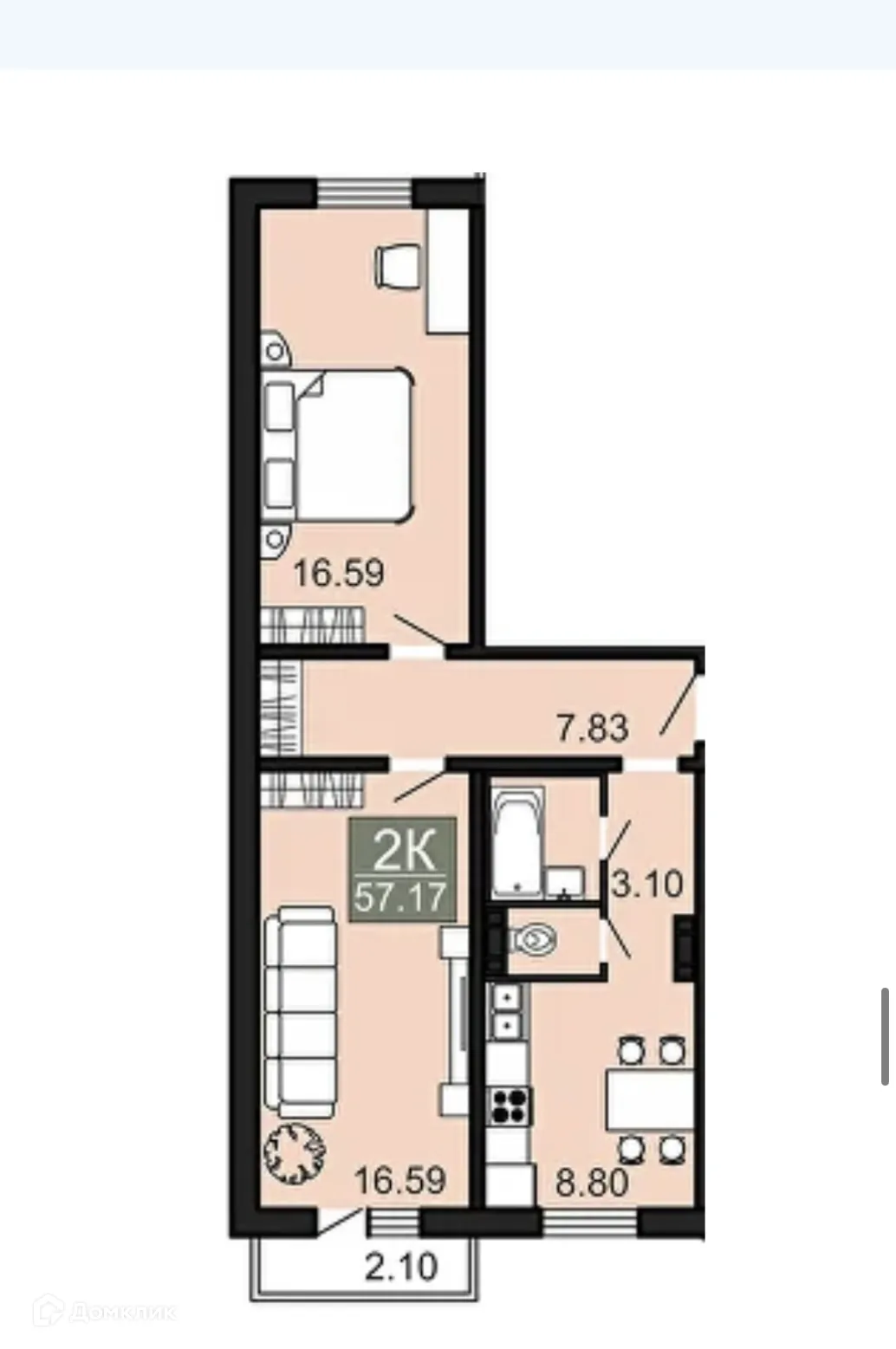 Фото квартиры в ЖК Дом в 6 мкр по пр Фадеева