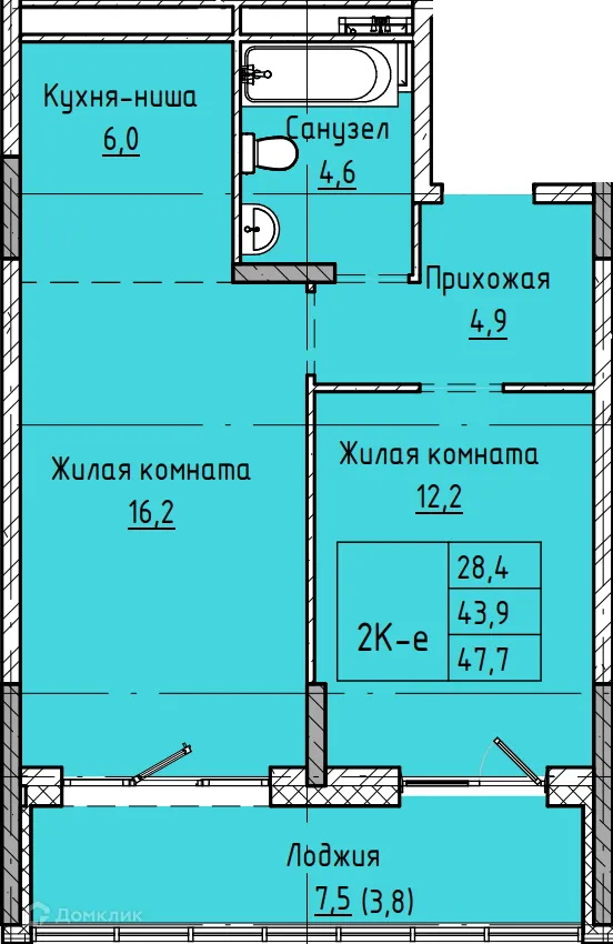 Фото квартиры в ЖК Микрорайон КЕНОН РИВЬЕРА ПАРК