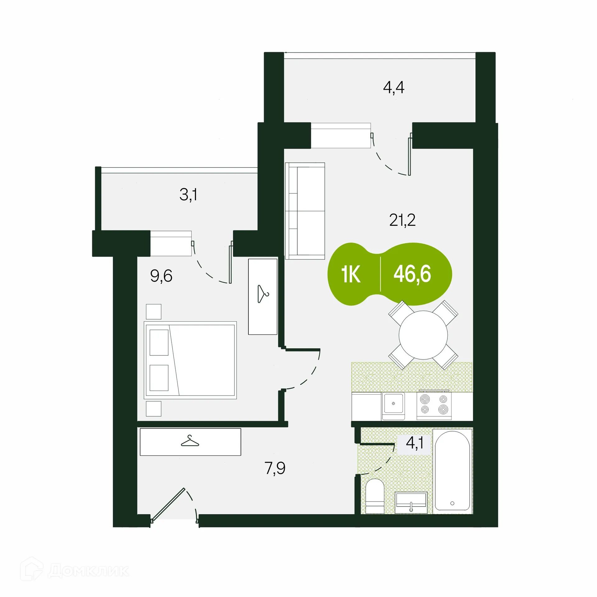 Фото квартиры в ЖК Дом на ЗабВо