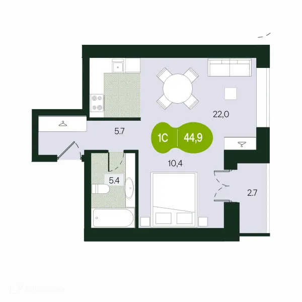 Квартира в ЖК Дом на ЗабВо