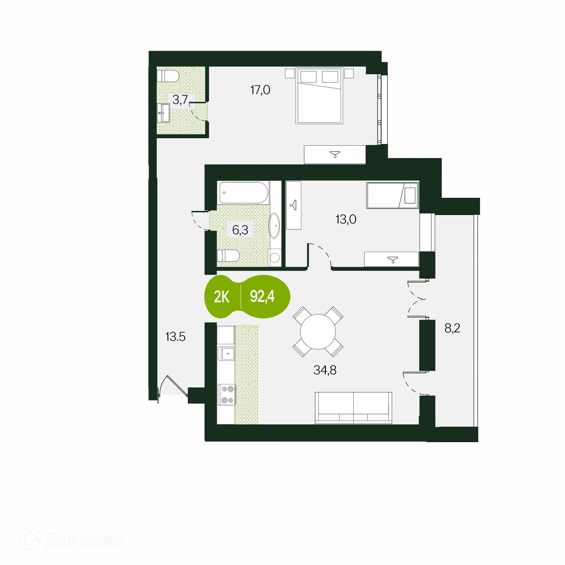 Фото квартиры в ЖК Дом на ЗабВо