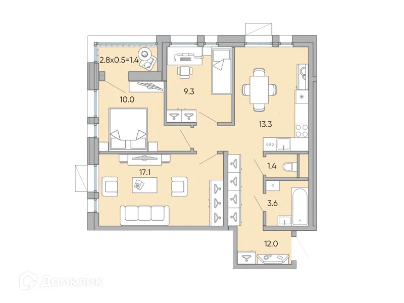 Фото квартиры в ЖК "Хороший"