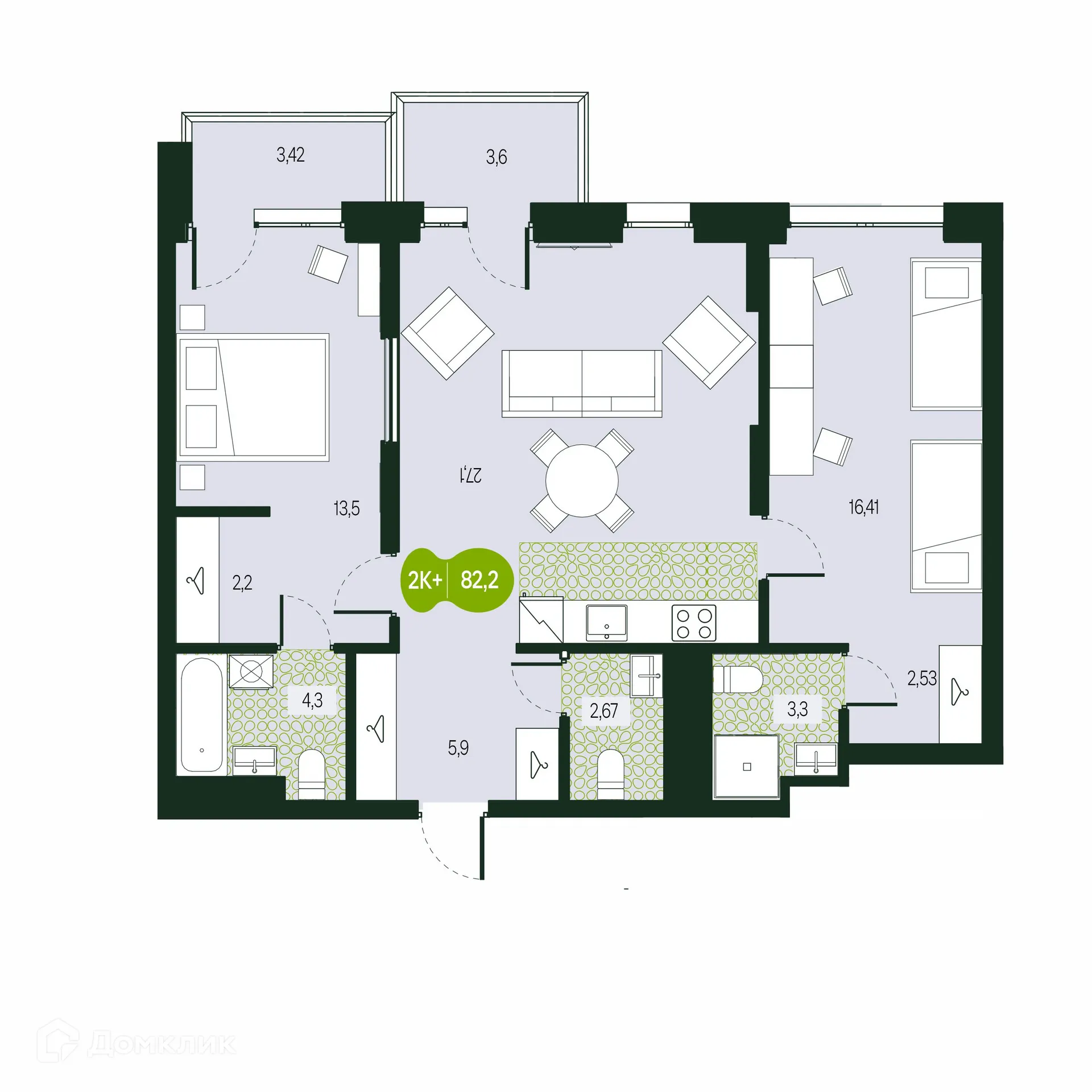 Фото квартиры в ЖК Солнечный Город