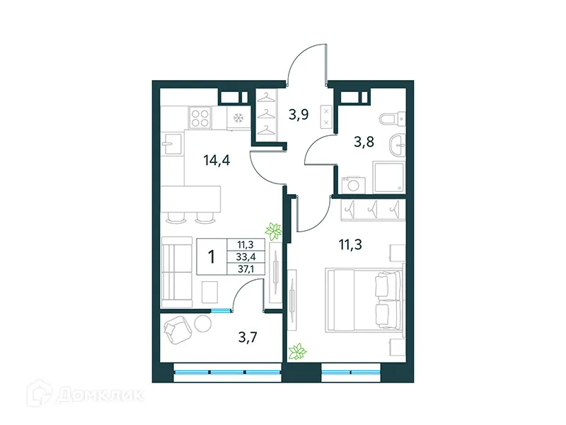 Фото квартиры в ЖК "Хороший"