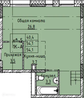 Фото квартиры в ЖК Микрорайон КЕНОН РИВЬЕРА ПАРК