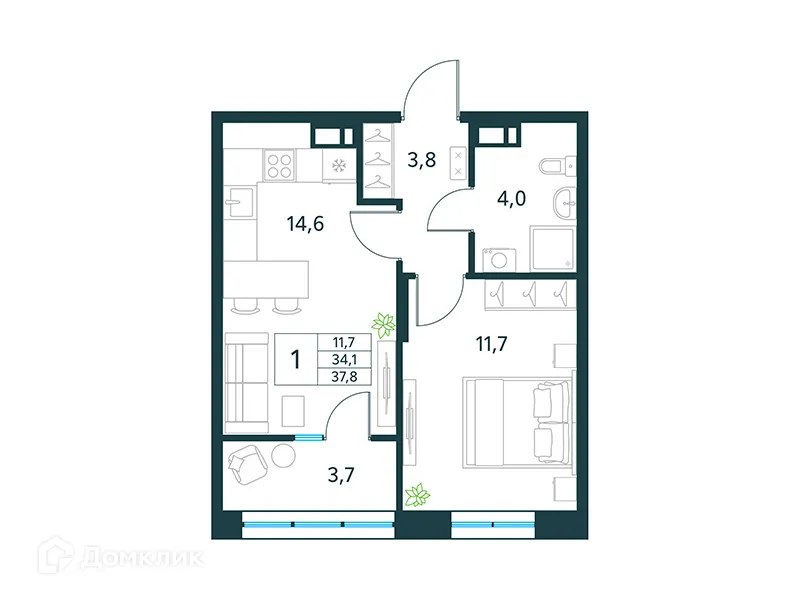 Фото квартиры в ЖК "Хороший"