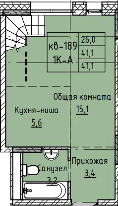 Фото квартиры в ЖК Микрорайон КЕНОН РИВЬЕРА ПАРК