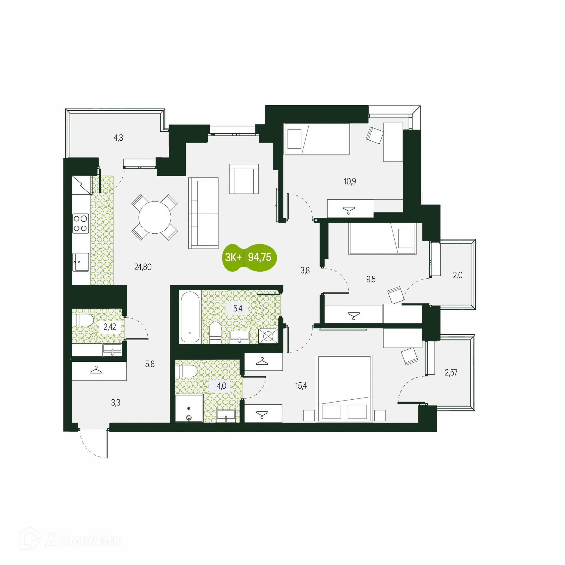 Фото квартиры в ЖК Солнечный Город