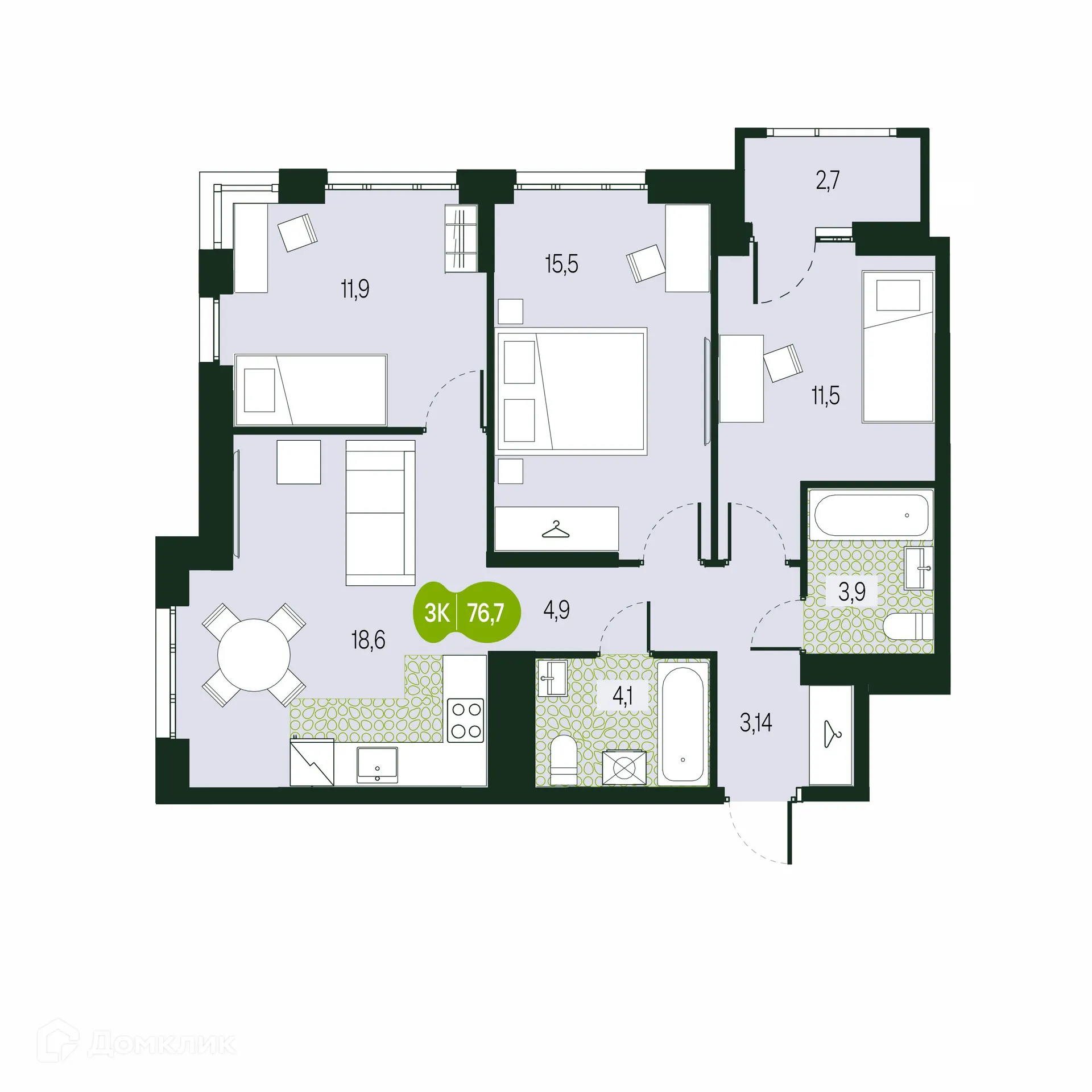 Фото квартиры в ЖК Солнечный Город