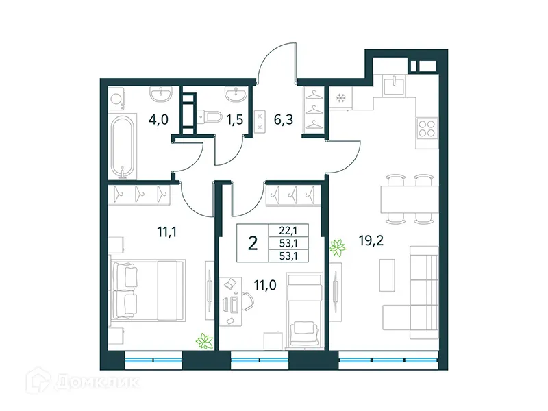 Фото квартиры в ЖК "Хороший"