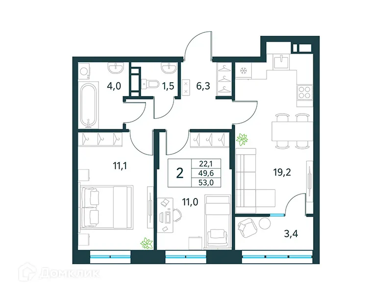 Фото квартиры в ЖК "Хороший"