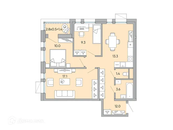 Квартира в ЖК "Хороший"