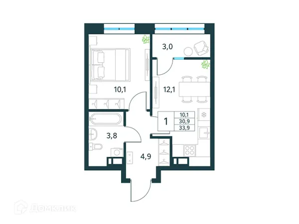 Квартира в ЖК "Хороший"