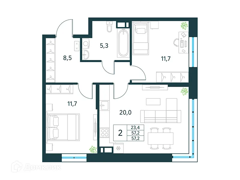 Фото квартиры в ЖК "Хороший"