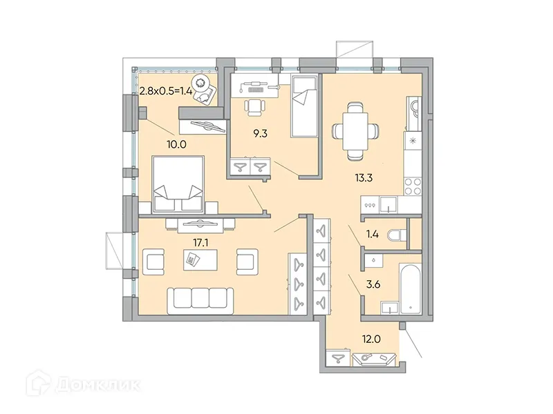 Фото квартиры в ЖК "Хороший"