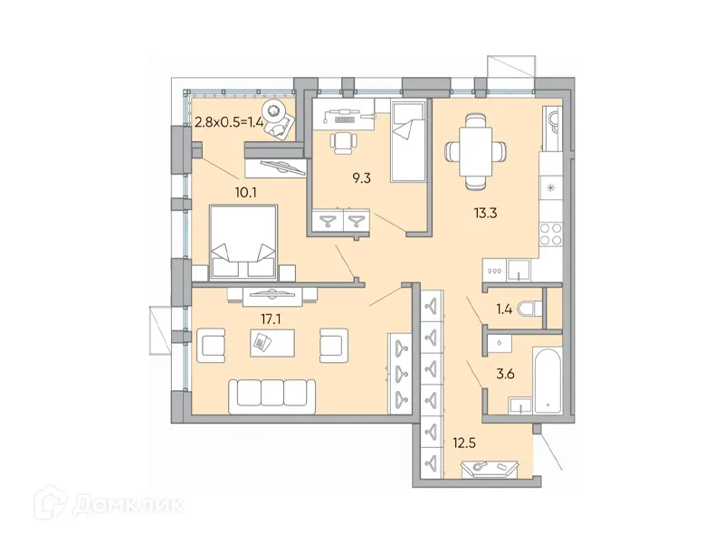 Фото квартиры в ЖК "Хороший"