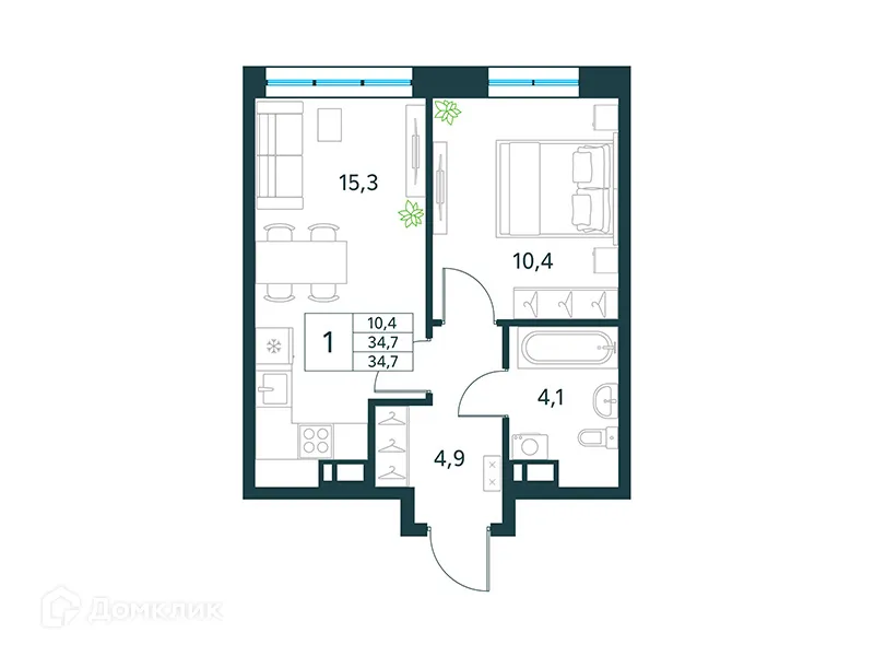 Фото квартиры в ЖК "Хороший"