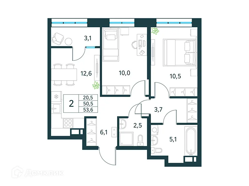 Фото квартиры в ЖК "Хороший"