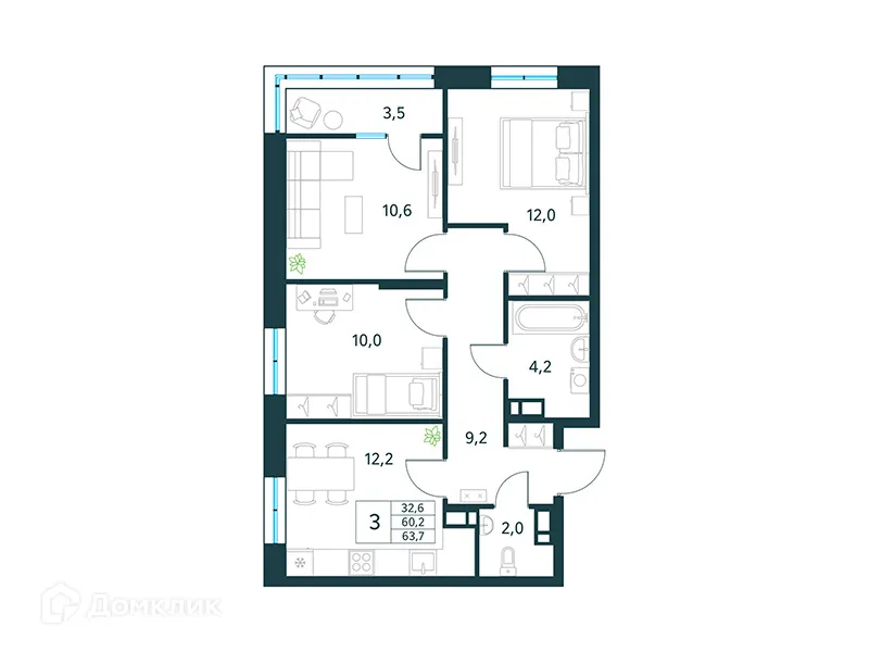 Фото квартиры в ЖК "Хороший"