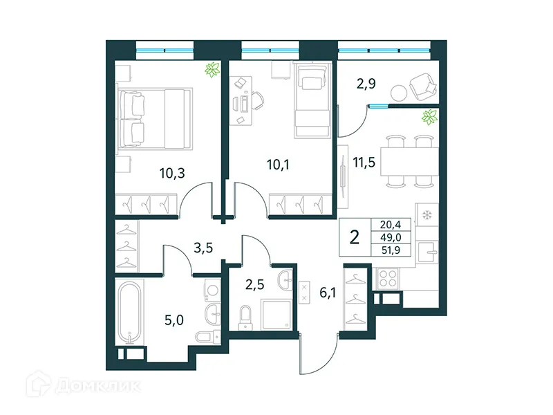 Фото квартиры в ЖК "Хороший"
