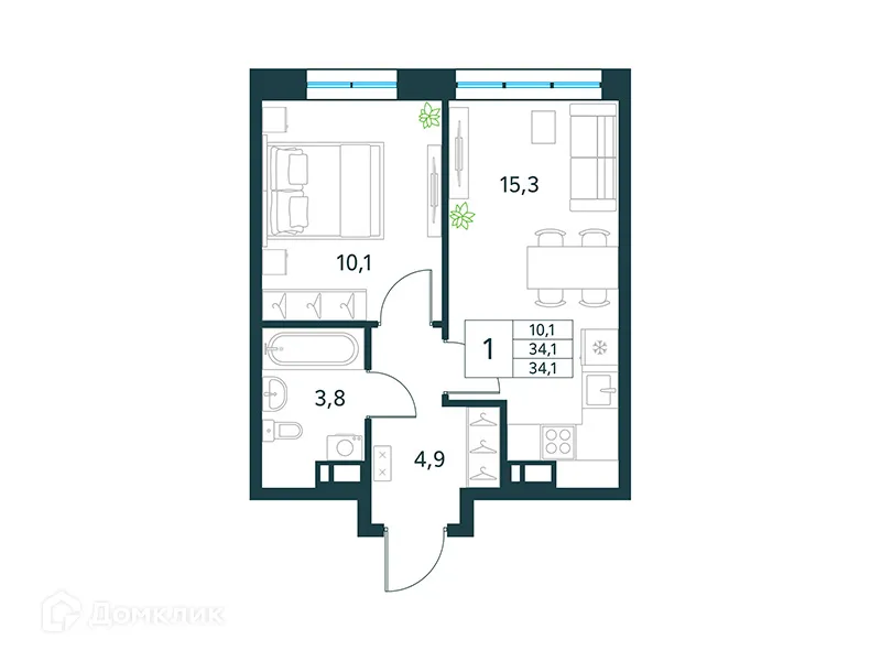 Фото квартиры в ЖК "Хороший"