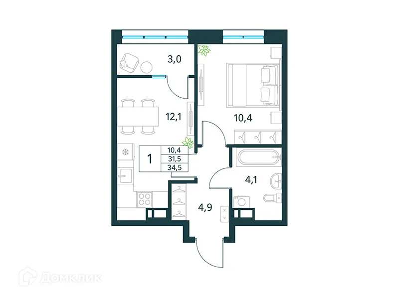 Фото квартиры в ЖК "Хороший"