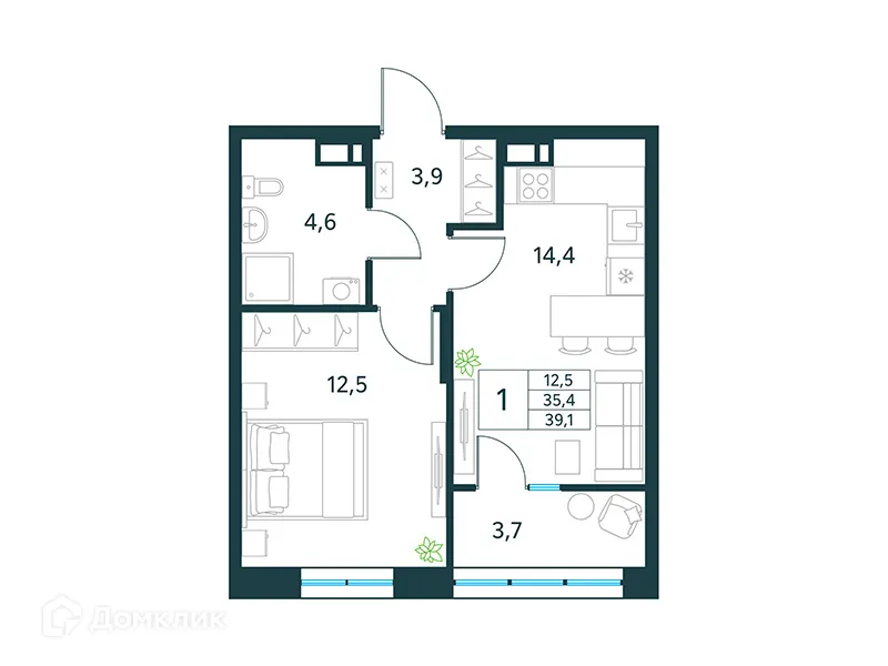 Фото квартиры в ЖК "Хороший"