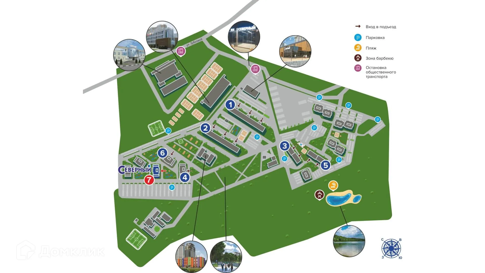 Планировка 1-комнатной квартиры 21.47 м² в ЖК "Северный", г. Рязань — фото 3