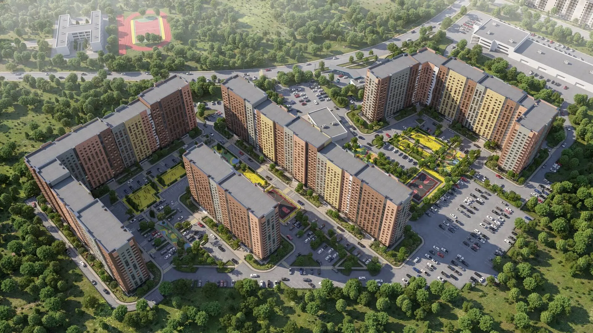 Планировка 3-комнатной квартиры 93.45 м² в ЖК "Бирюзова Парк", г. Рязань — фото 3
